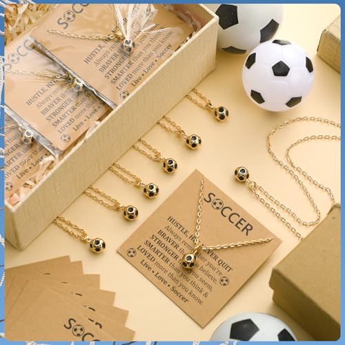 Image of Tondiamo 12 Pcs 3D Sports Ball Necklaces, Team Gifts