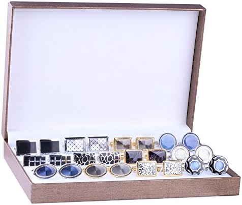 BodyJ4You Cufflink 12 Pairs Two Tone Classy Stylish Men's Cuff Links Elegant Gift Box