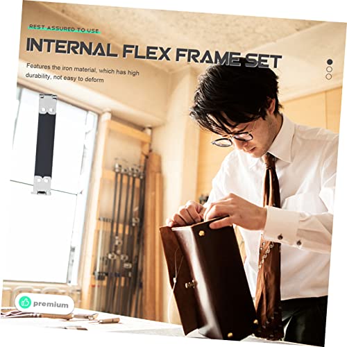 EXCEART Fivela De Beijo De Armação Flexível 40 Peças De Ferro Prateado Flexível