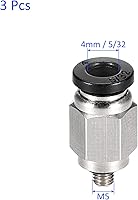 Vista 3 de Paquete de 3 conectores macho de ajuste rápido, conector neumático de jardín, ligero e impermeable, se aplica a tubos de PU/PA/PVC