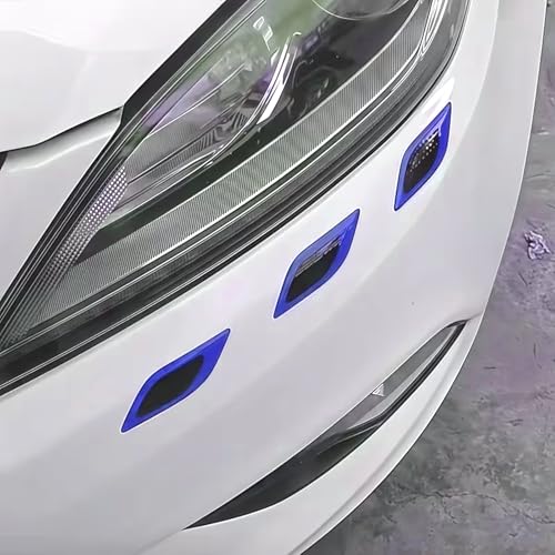 Image of Car Reflective Safety Stickers for Cars & Bikes, Side Fender Bumper, Night Visibility Warning Tape Waterproof High Intensity Reflector Decal Universal Fit (Set of 6, Blue)