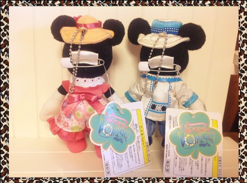 【美品・タグ付き】ミッキー ミニー ぬいぐるみバッチ セット 2014年 ミッキー＆ミニーぬいぐるみバッチセット（アイシングクッキー