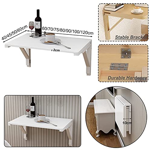 Manque de place ? Adoptez la table flottante en bois blanc rabattable - 4