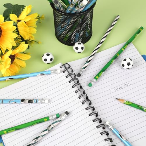 CCINEE Lápices de fútbol pack x48 para niños miniatura 3