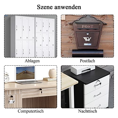 luckaide Briefkastenschloss 4 Schlüssel,Briefkastenschloss 16mm, Briefkasten Schloß mit 5 Verschiedene Schlossplatten, 18mm Schrankschloss, Hebelschloss für Schranktüren, Briefkästen, Möbel verwendet