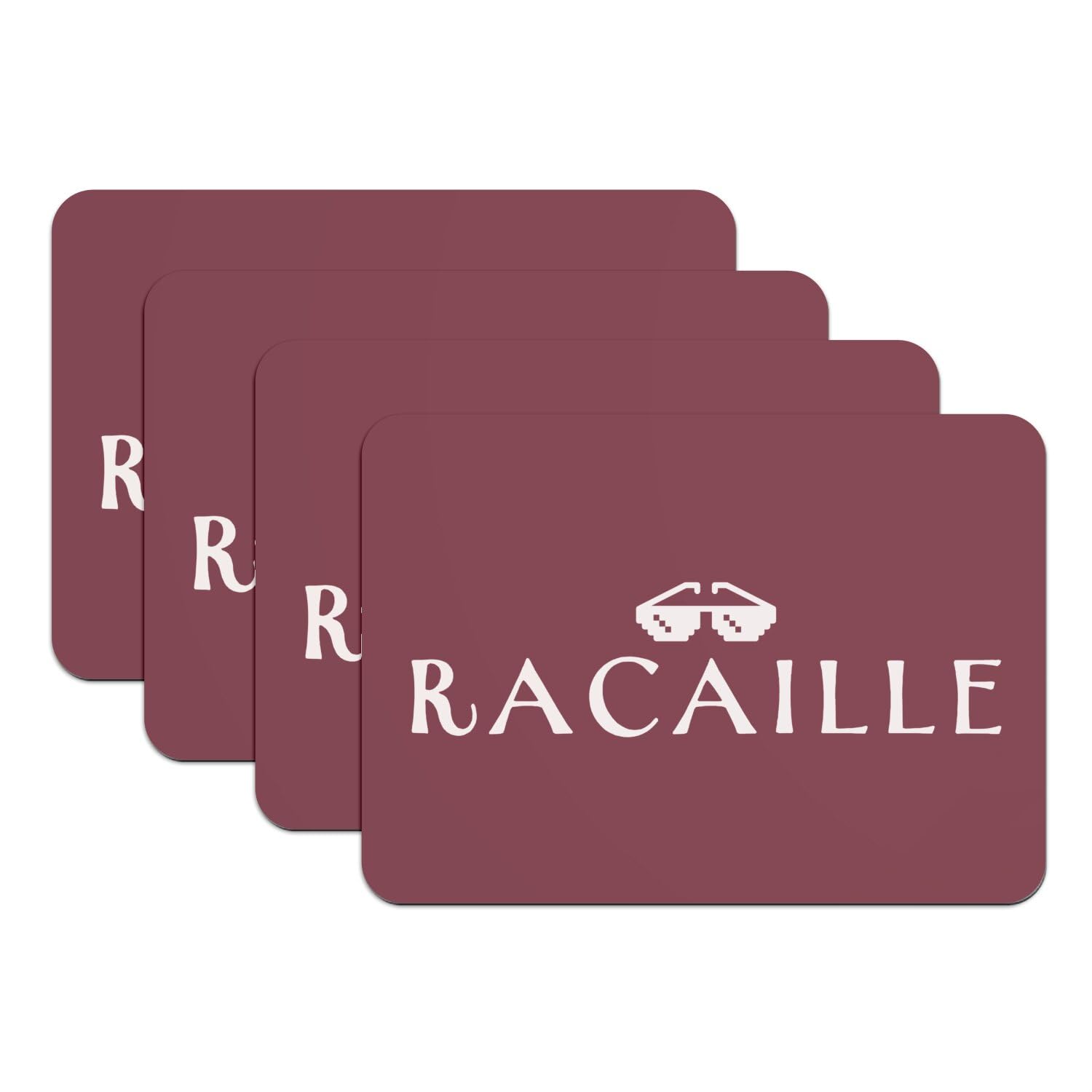 Set de table antidérapant rouge rigolo 39,5x28,5 cm contre les taches