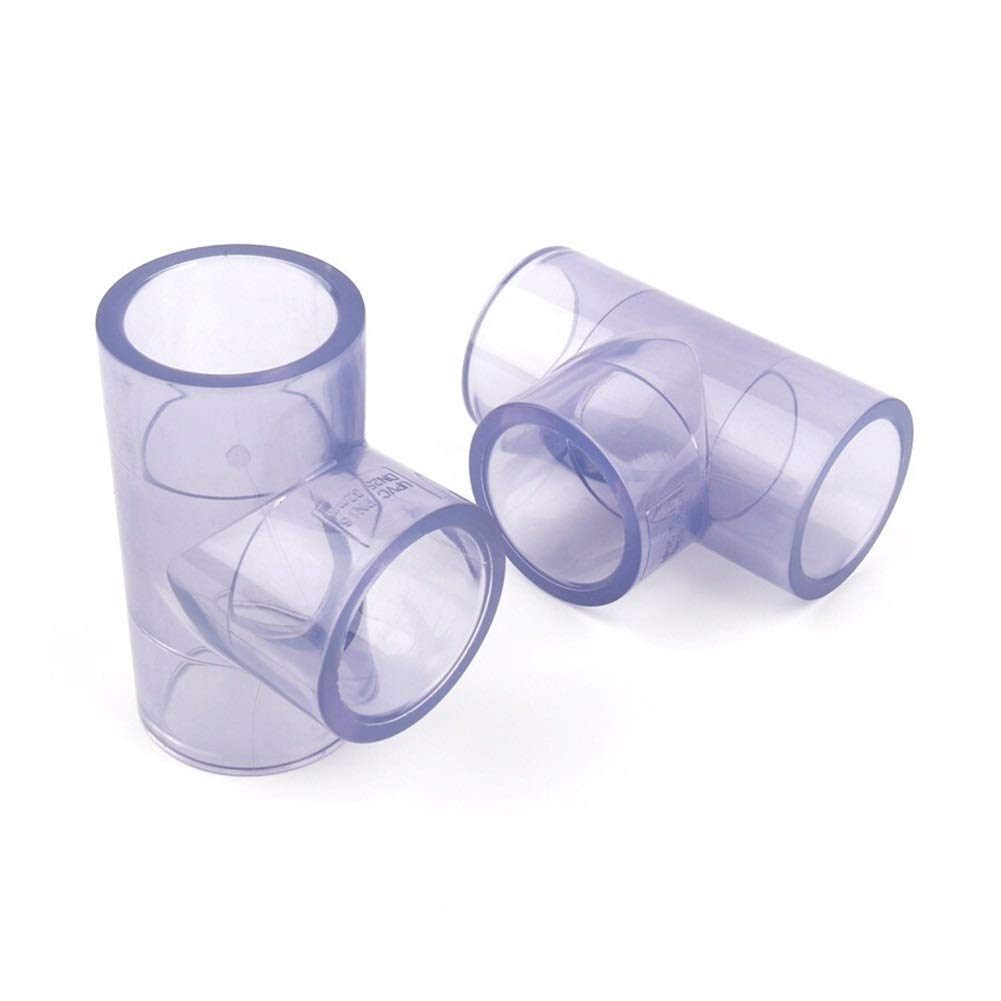 Schlauch-Schnellverbinder, 1 Stück ID 63–110 mm, transparente PVC-T-Verbindungsstücke, Gartenbewässerung, Aquarium, DIY, gleiche industrielle Wasserrohrverbindungen(Inner Dia 110mm)