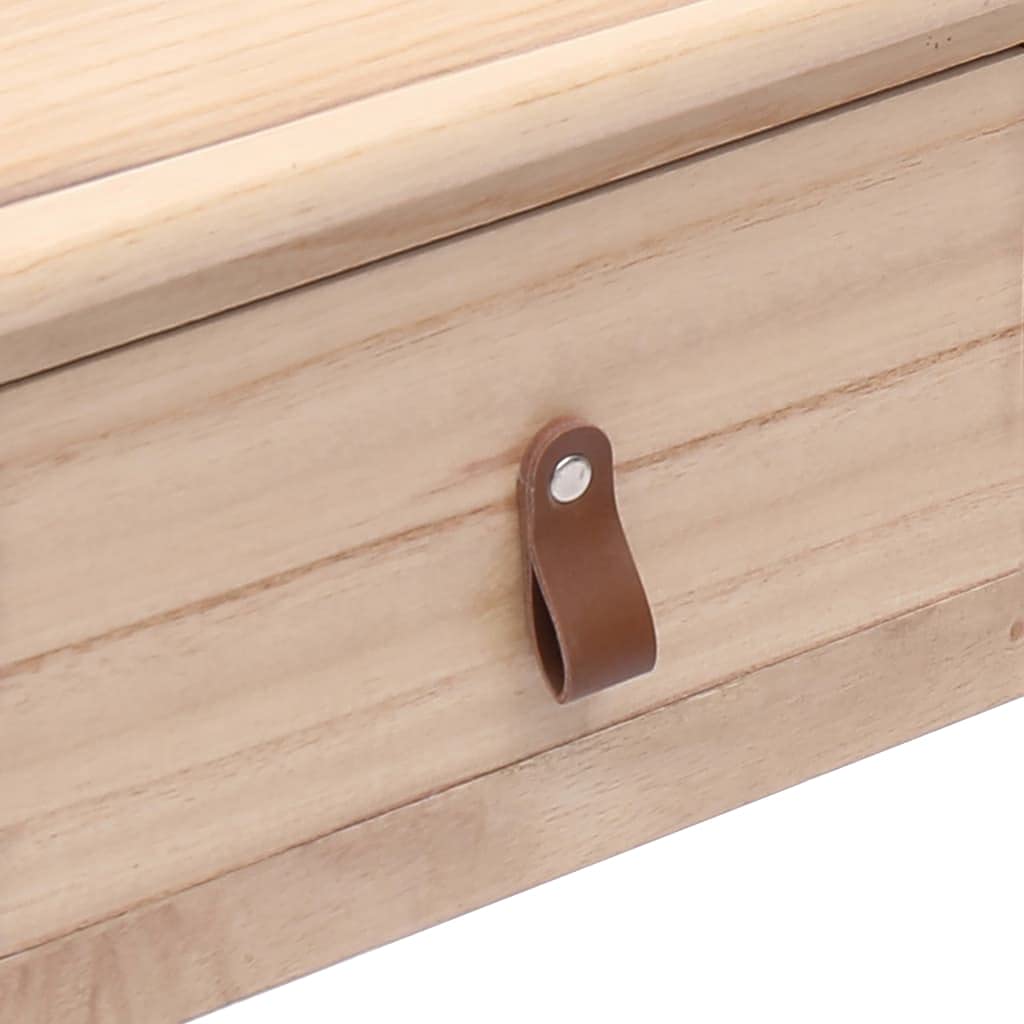 Scrivania Vintage in Legno con Cassetti 110x45x76 cm | Mobile consolle salvaspazio per studio e ufficio con ampio ripiano, due cassetti portaoggetti e un vano aperto centrale.