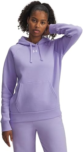 Under Armour Sweat à capuche Rival en polaire pour femme, (538) Transparent/Blan