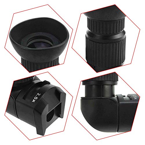 Astromania 1X/2.5X Magnification Right Angle Viewfinder With 6 Mounting Adapters For Dslr Camera Such As Canon, Nikon, Pentax, Minolta, Dynax, Samsung, Olympus #TOP5