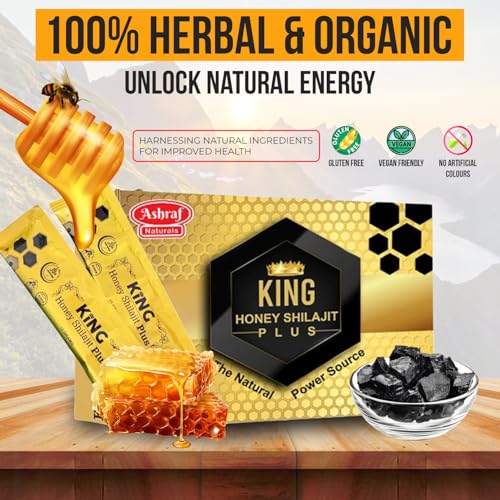 Ashraf Naturals Himalayan Shilajit Sticks with Organic Honey & Saffron – 15 Sticks (15g Each)