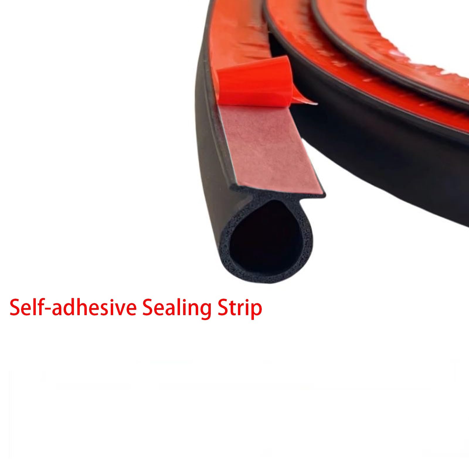 3 cm Dichtungsband, Gummidichtung Selbstklebend, Tür Zugluftstopper, D-Form, Selbstklebend, Universeller Typ for Rolltore, Schalldichte Geräuschisolierungsdichtung, Frei Geschnitten