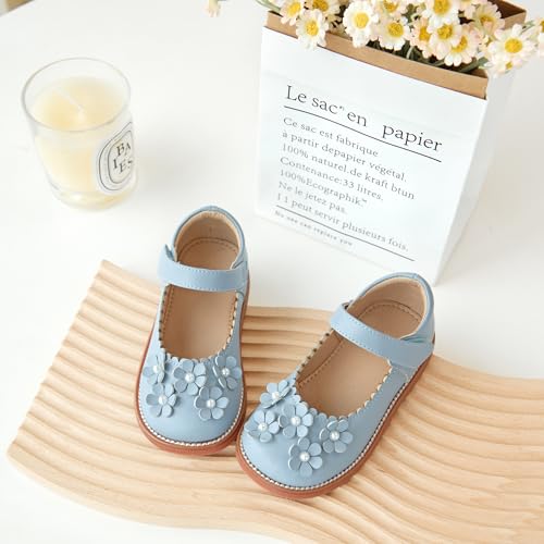 Image of GINFIVE Toddler Girls Dress Shoes Little Kids Flats School Mary Janes Shoes