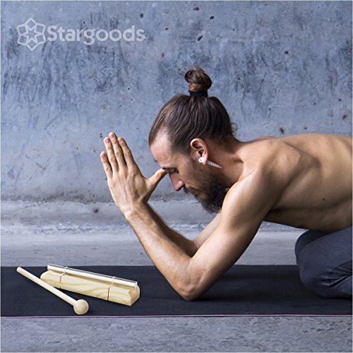 Energy Chime Solo Tone with Wooden Percussion Hammer, Classroom Meditation Bell, Set of 2 - Thumbnail 2
