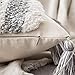 MIULEE Decorative Throw Pillow Cover Tribal Boho Woven Tufted Pillowcase with Tassels Super Square Pillow Sham Pillowcase Cushion Case for Sofa Couch Bedroom Car Living Room 18X18 Inch Grey