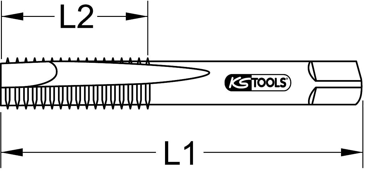 KS Tools 331.1121 Jeu de Tarauds à main HSS MF18 pas 150