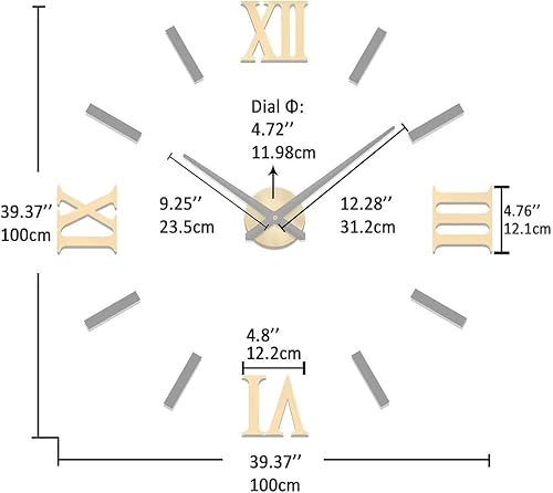 Miniatura 3 de VANGOLD Reloj de pared para decoración de sala de estar, regalo