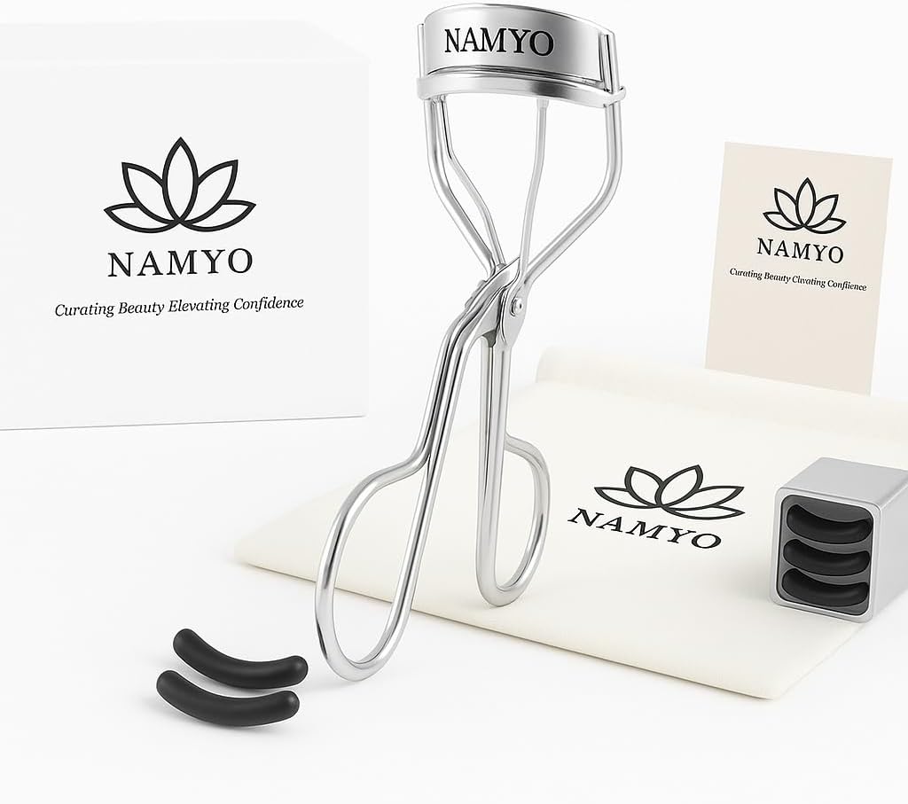 Premium Eyelash Curler, Pearl Silver – Long-Lasting Natural Curl for All Eye Shapes, 5-Year Refill Pads Supply, Satin Travel Pouch & Luxury Gift Box - Image 8