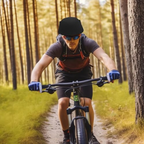 Protector de casco reflectante poliéster algodón con mosquetón de ciclismo 5