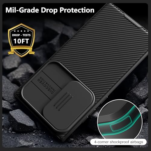 Image of Nillkin for Samsung Galaxy S24 Ultra Case, Slide Camera Cover [Compatible with MagSafe] Military Grade Protection Shockproof Phone Case for Samsung Galaxy S24 Ultra 5G 6.8'' Black
