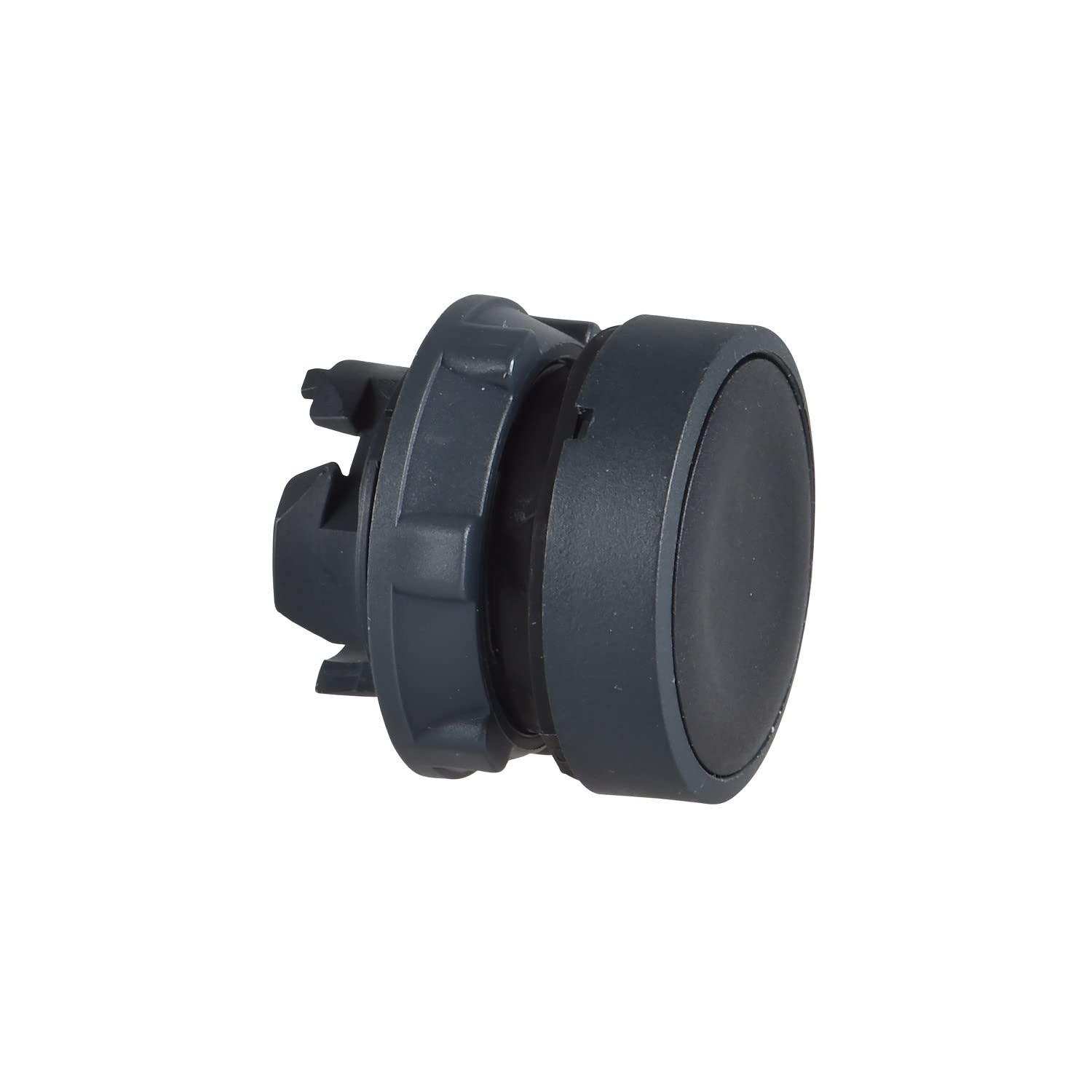 Tête de bouton poussoir rasant noir de commande et signalisation