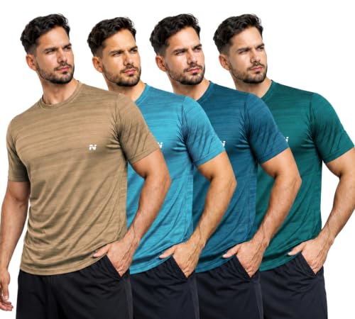 Image of NINQ Half Sleeve Compression T-Shirt - Men's Athletic & Sports Tights for Fitness