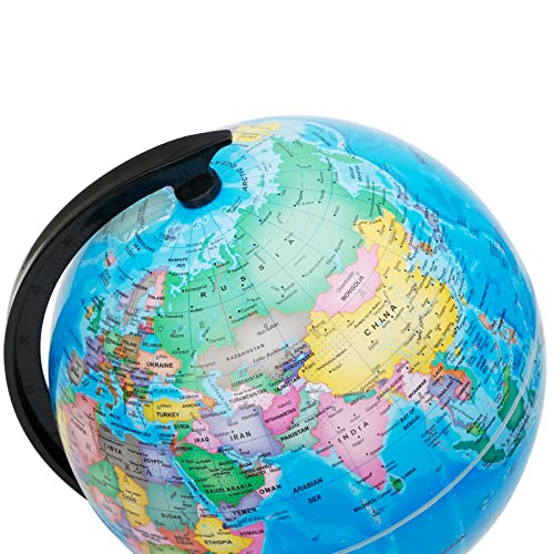 Exerz 8" World Globe - Political Map Educational- Self Assembled School Globe - Thumbnail 6