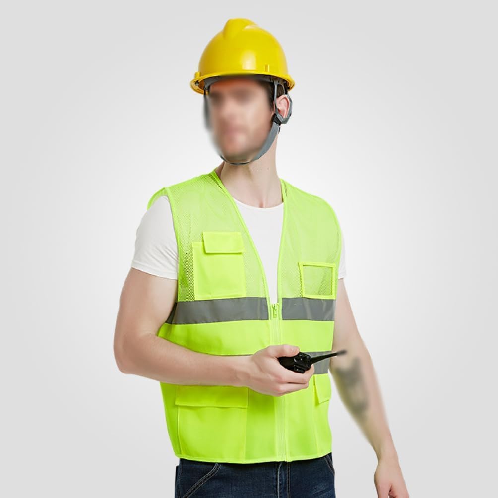 hi vis chaleco reflectante de alta visibilidad, Chaleco de seguridad Chalecos de seguridad reflectantes ligeros