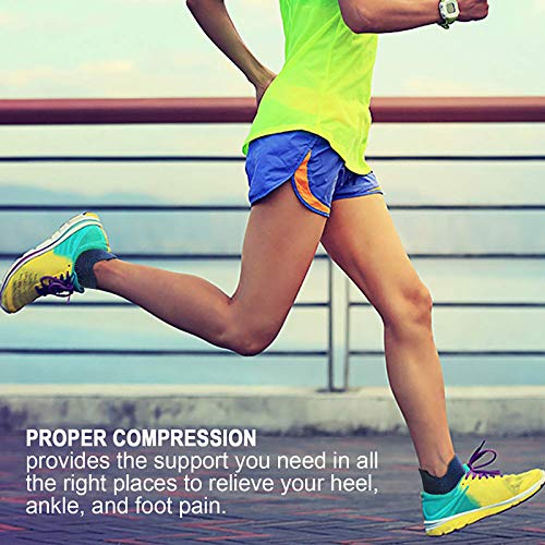 Low Cut Compression Socks For Men And Women (6 Pairs),, No Show Ankle Running Socks With Arch Support For Plantar Fasciitis, Cyling, Athletic, Flight, Travel, Nurses. Navy L/Xl #TOP6