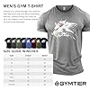 GYMTIER Untamed Wolf Red Eyes Drip Men's Gym T-Shirt Bodybuilding Training Workout Lifting Top Clothing, Sport Grey, 4XL #3