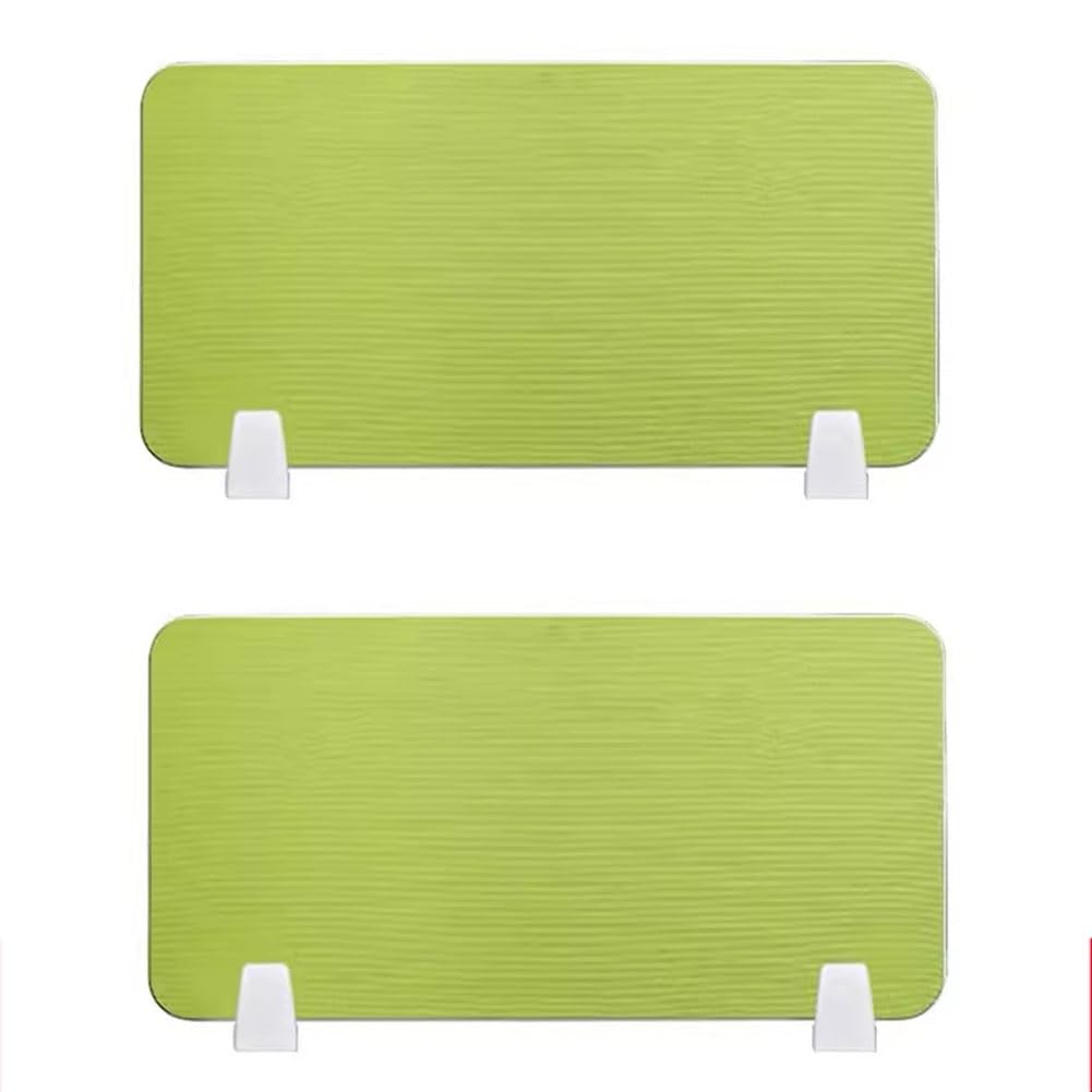 GJZQDKX Desk Privacy Divider Panels Set of 2 Freestanding Soundproof Partitions for Noise Reduction and Privacy on Your Desk Green 30X120CM