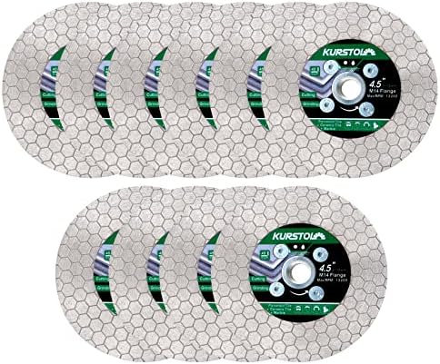 KURSTOL Tile Diamond Saw Blade - 115mm Dual-Purpose Diamond Cutting Disc,Angel Grinder Blade Arbor 22-16mm for Cutting and Grinding Ceramic Tiles,Porcelain,Granite,Marble