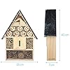 Navaris XL Wooden Insect Hotel - 9 x 16 x 3 Inches - Natural Wood Insect Home Bamboo Nesting Habitat - Garden Shelter for Bees, Butterflies, Ladybugs