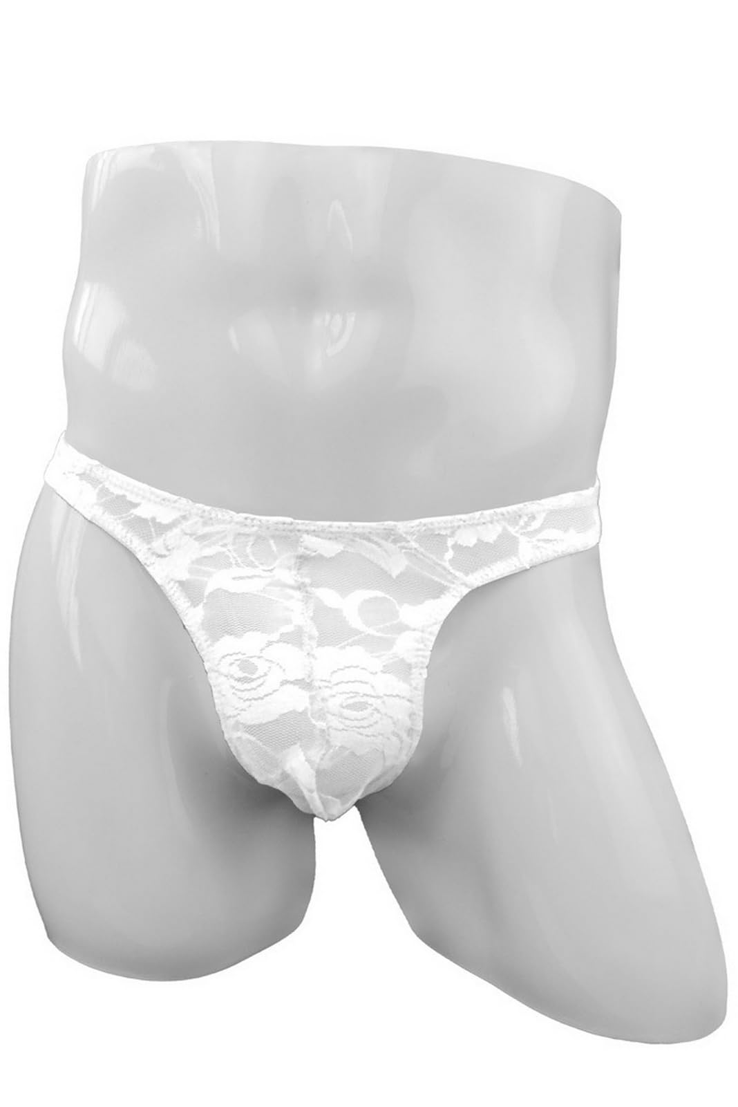 Faringoto Herren-Stringtanga, transparent, Spitze, G-String, Unterwäsche, Netz-Tanga, Dessous, atmungsaktiver Slip