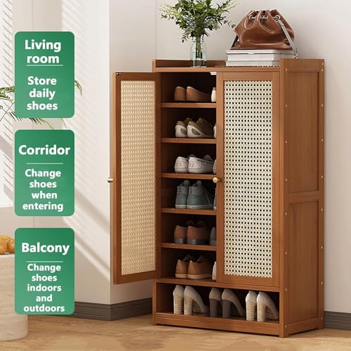 Meuble chaussures bambou pour entrée encombrée solution rangement - 6
