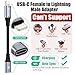 AGVEE 4 inch USB-C Female to Lightning Male Adapter, 30W Fast Charging Charger Converter for iPhone 14 13 12 11 Airpods iOS Device Carplay, Not for Audio, Dark Gray