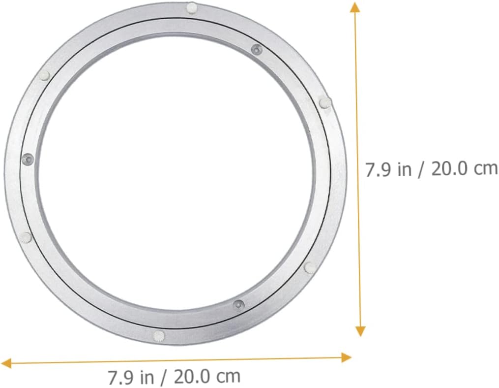 Aluminium Alloy Dining Table Rotating Bearing Turntable Base 8-Inch Swivel Plate for Lazy Susan Sturdy and Stable for Home and Restaurant Use