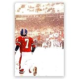 XKzxlsr1 John Elway Football Poster30 Canvas Art Poster Bedroom Decor Sports Landscape Office Room Decor GiftUnframed12x18inch
