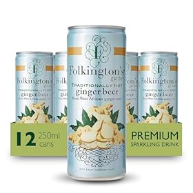 Folkington’s Ginger Beer, 12 Cans, Sparkling Soft Drink, Traditionally Hot, Great Gin Mixer, 12 x 250 ml Folkington's Ginger Beer, 12 Cans, Sparkling Soft Drink, Traditionally Hot, Great Gin Mixer, 12 x 250 ml – Folkington's