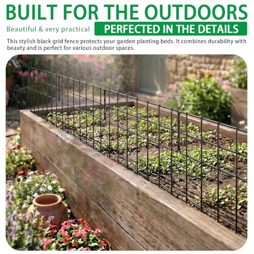 Thealyn 10er Set Metall-Gartenzaun, dekorativer Beetzzaun