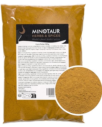 Minotaur Spices | Curry gemahlen, Currypulver mild, 2 x 500g (1 Kg)