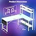 Aheaplus L Shaped Desk Gaming Desk, 59