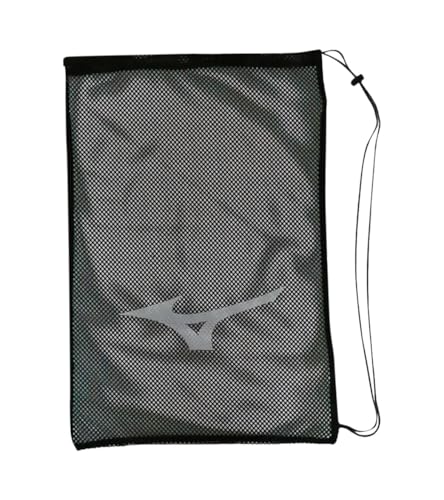 Bolsa de malla Mizuno Swim Team unisex en color negro, ideal para natación deportiva