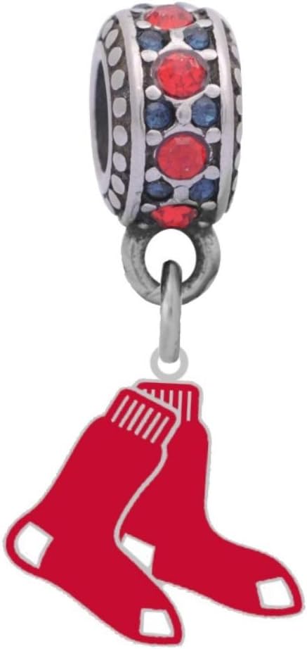 Boston Red Sox Logo Charm Compatible With Pandora Style Bracelets. Can also be worn as a necklace