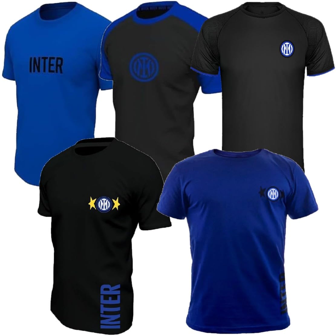 T-Shirt Uomo FC Internazionale Cotone Prodotto Ufficiale | Maglietta Inter in Cotone Personalizzabile PS 46678-BS