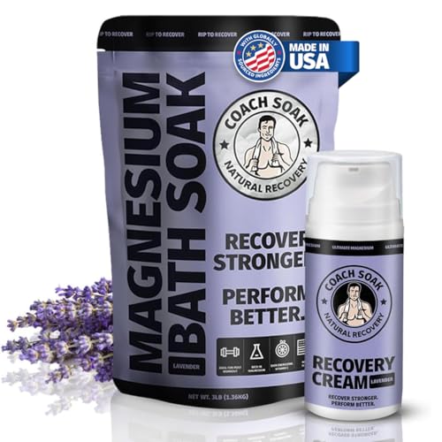 Coach Soak Magnesium Bath Soak &amp; Magnesium Lotion Set - Lavender Scent