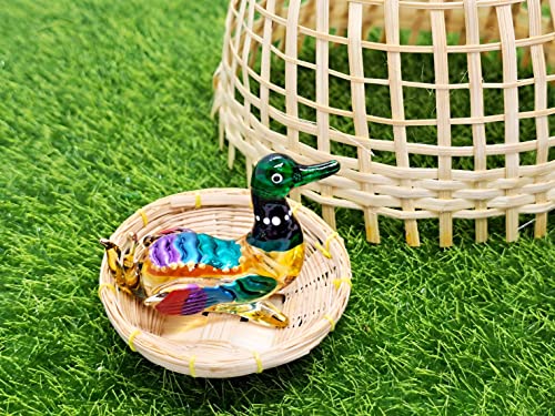 Miniature Tiny Duck Hand Blown Clear Glass Art Duck Figurine Animals Collection Glass Blown #TOP3