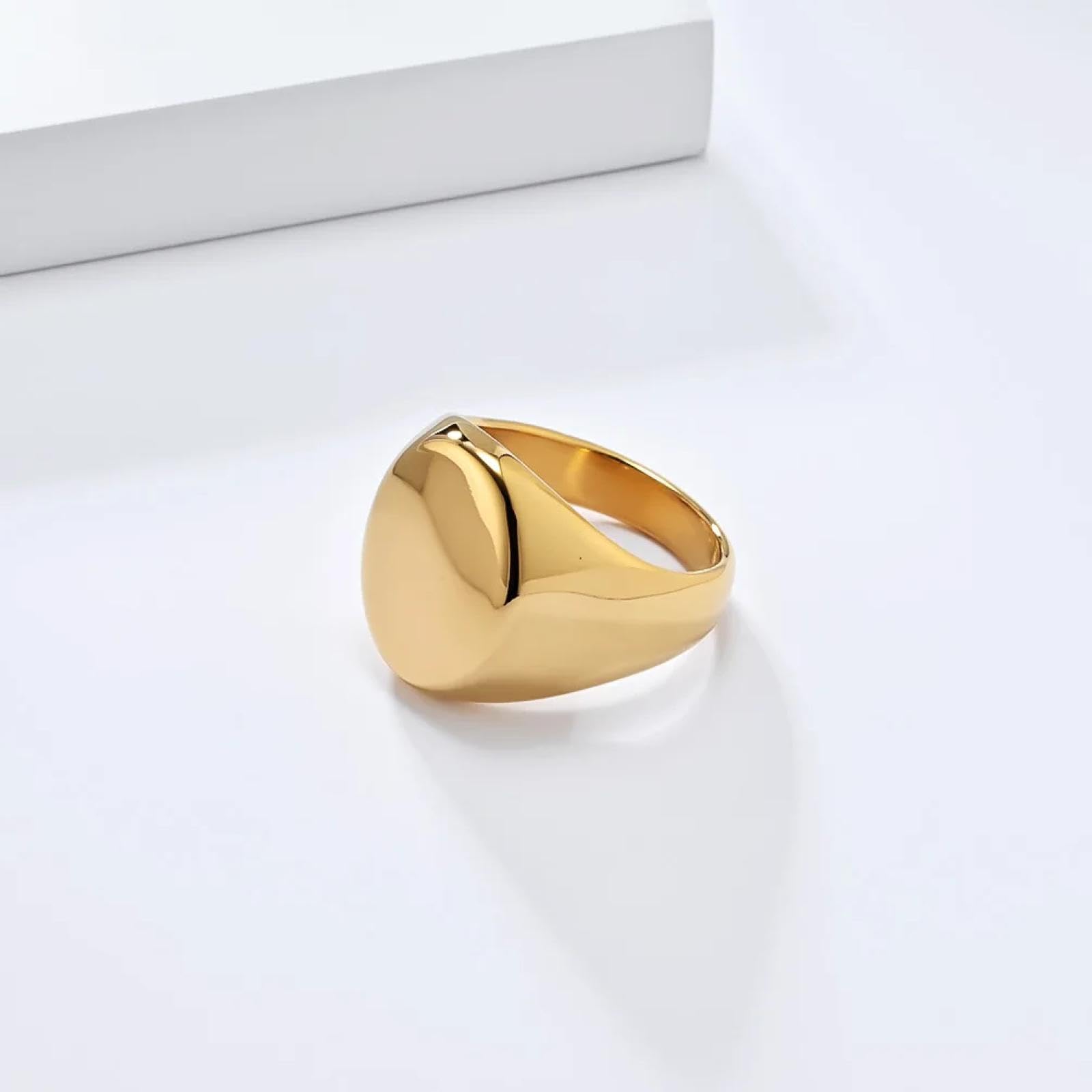 Ring Ringe Damen Bijouterie Herren Schlichter Großer Glänzender Siegelring, Großer Stilvoller High-End-Handschmuck Im Kalten Stil Für Herren