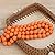 Meplait 39in Wood Bead Garland Farmhouse with Tassels,Versatile Prayer Beads Boho Chic Wall Hanging Home Decor (Orange)