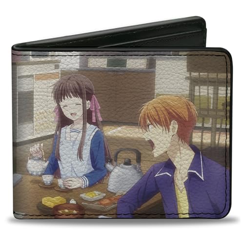 Buckle-Down Crunchyroll Wallet, Bifold, Fruits Basket Shigure Yuki Tohru Kyo Dining Scene, Vegan Leather